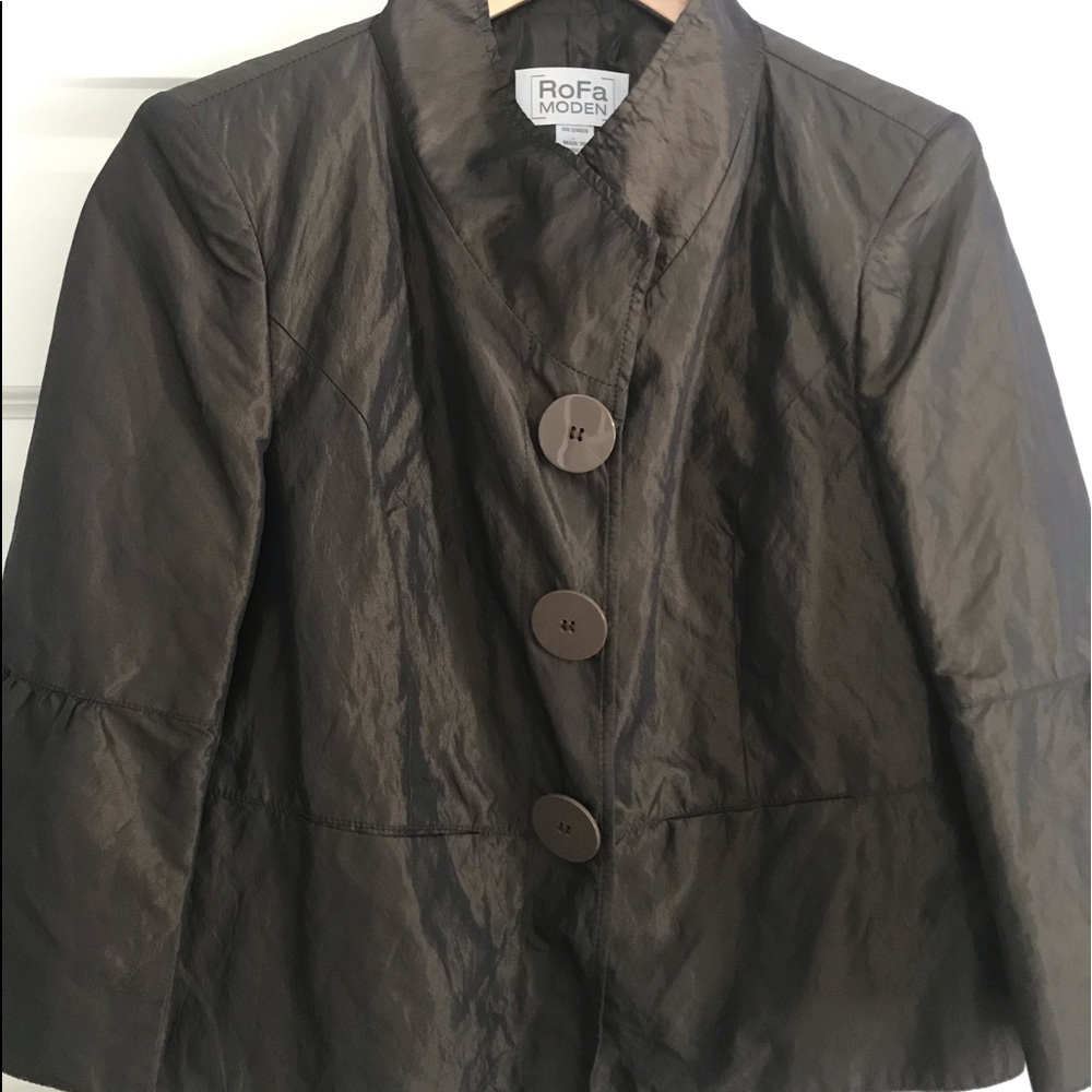 Solo Moda blazer brown metallic size 6 vintage